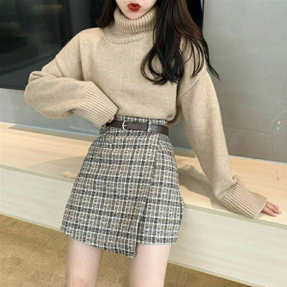 Irregular Lady Skirt Female Sweet High Waist A-line Mini Skirt