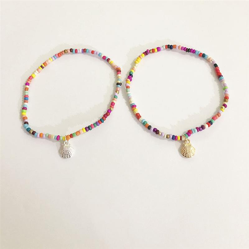 Bohemian Colorful Beads Scallop Shell Anklets