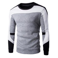 Men Sweatshirt Long Sleeve Round Neck Thicken Warm Slim Sweaters Pullovers