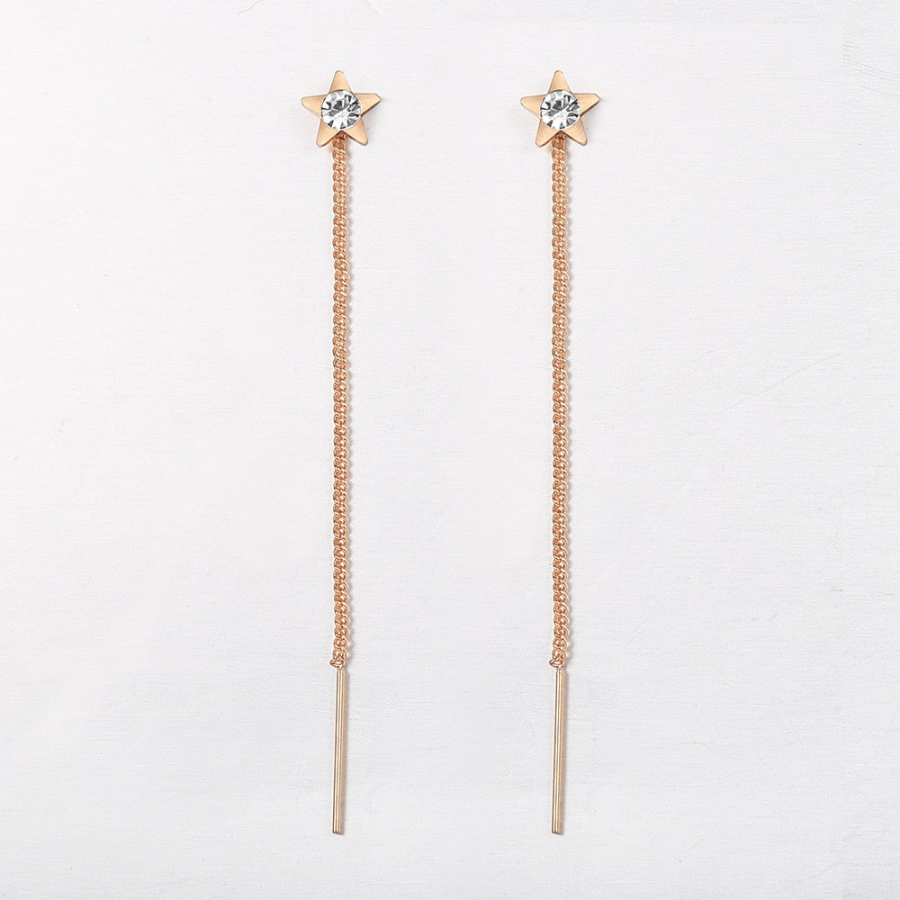 Rose Gold Color Drop Earrings Jewelry Earrings