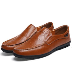 Hand-stitched Formal Shoes Men Loafers Casual Flat Shoes