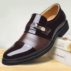 Men Business Dress Loafers Pointed Toe Shoes Oxford Breathable Formal Shoes