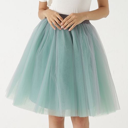 5 Layers Fashion Tulle Skirt Pleated TUTU Skirts Midi Skirt