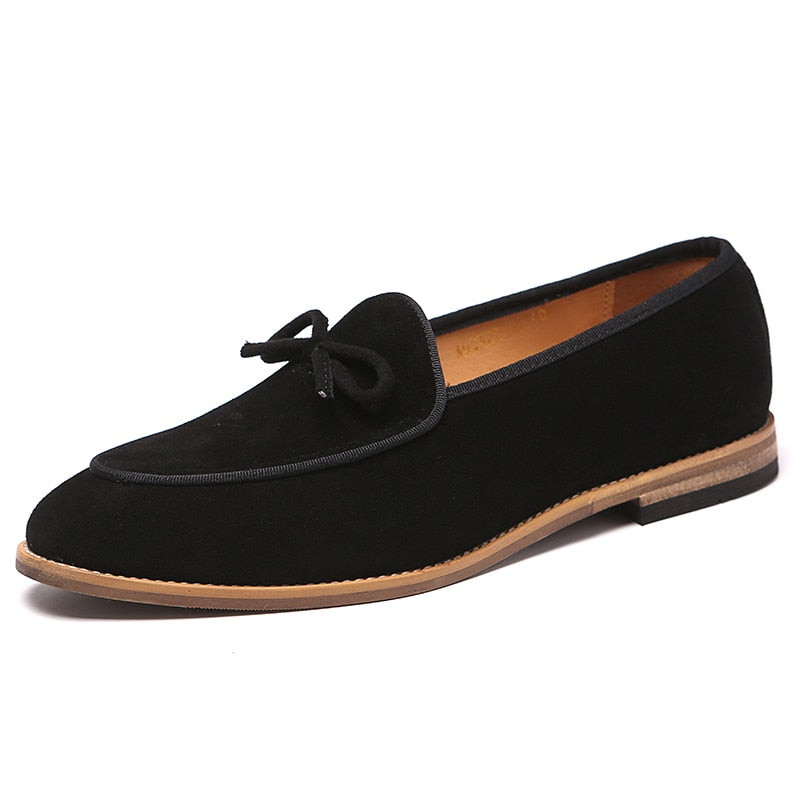 Semi-formal Cow Men Shoes Slip-on Dress Shoes Pointy Flats Loafers