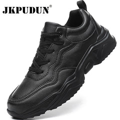 Men Running Shoes Athletic Sport Shoes Lace-up Outdoor Sneakers Lightweight