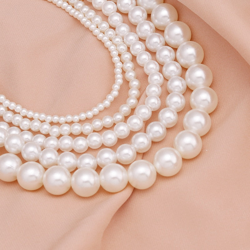 Pearl Beads Choker Clavicle Chain Necklace