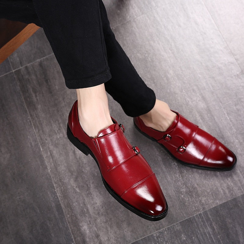 Men Shoes Formal Men Monk Shoes Oxford Shoes Men Dress