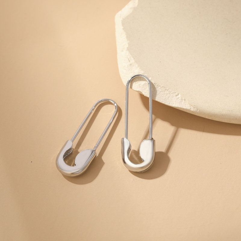 Minimalist Paperclip U-shape Stainless Steel Small Stud Earrings