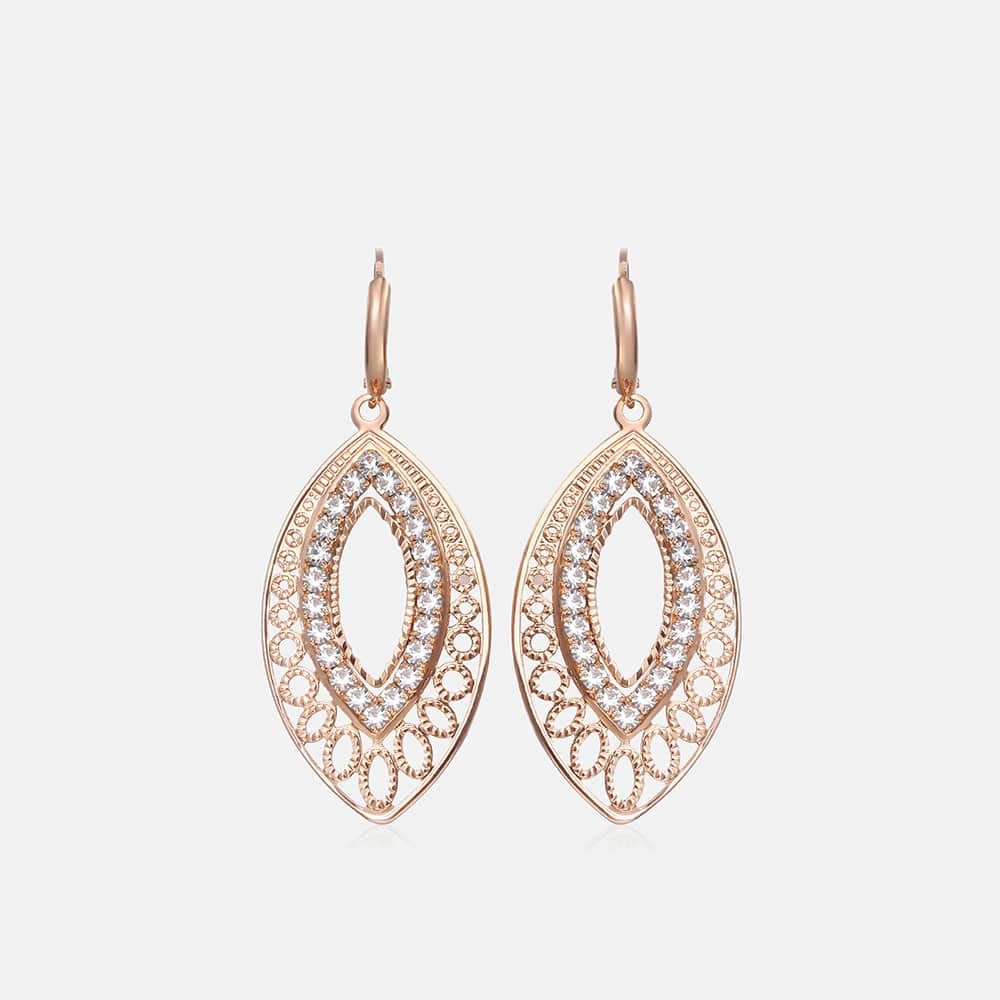 Rose Gold Color Drop Earrings Jewelry Earrings