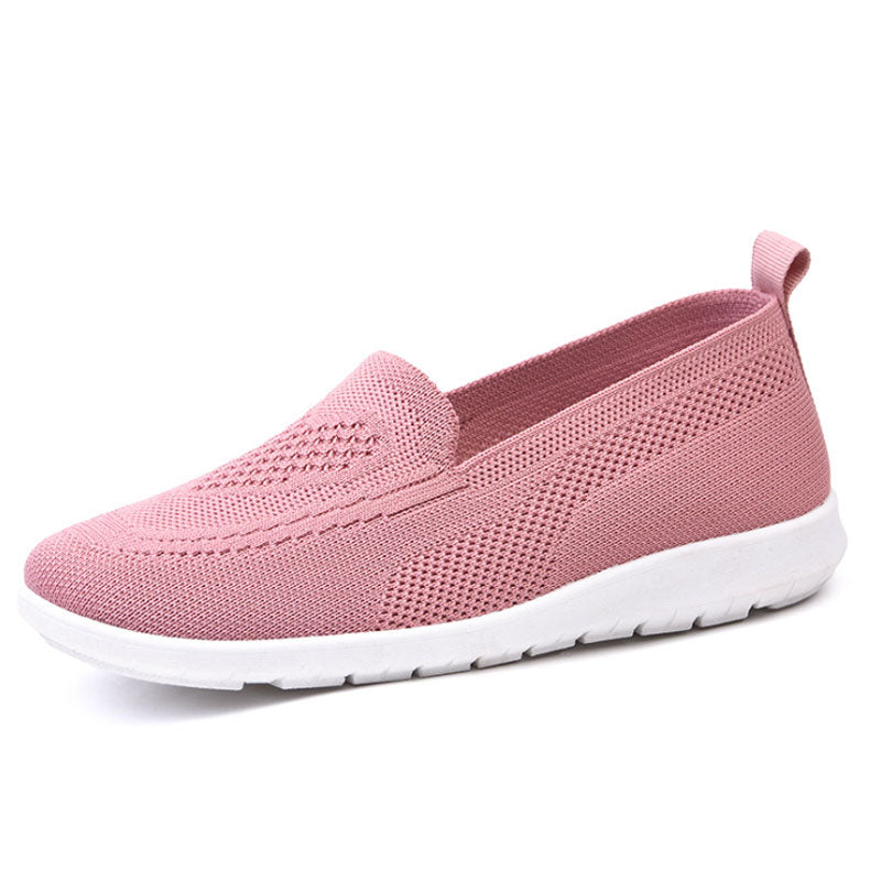 Autumn Women Loafers Flats Comfortable Knitted Cotton Slip-on