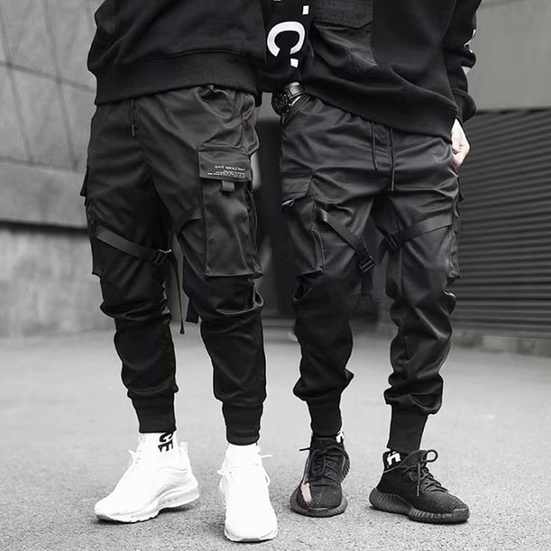 Hip Hop Pants Men Streetwear Punk Trousers Pant Pockets Joggers