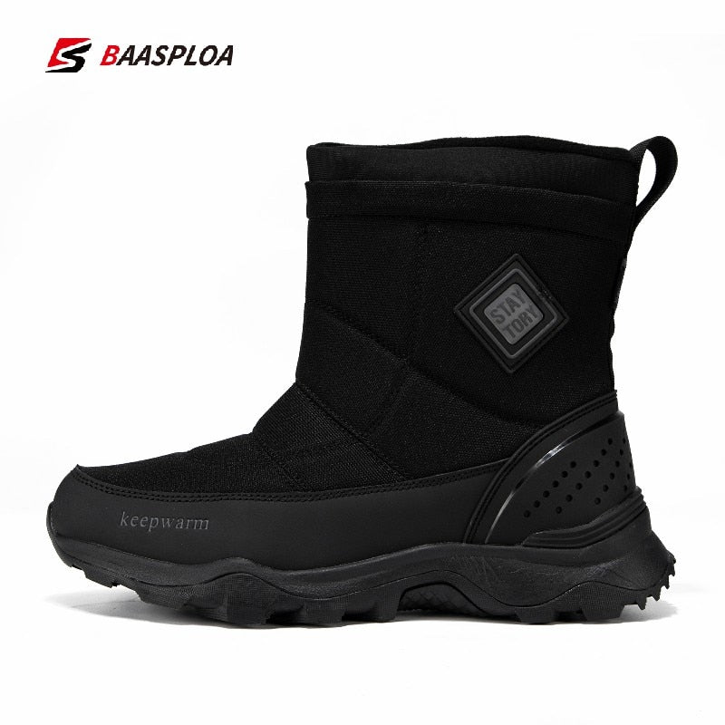 Winter Shoes Plush Boots Platform Waterproof Men Warm Snow Boots Non-Slip