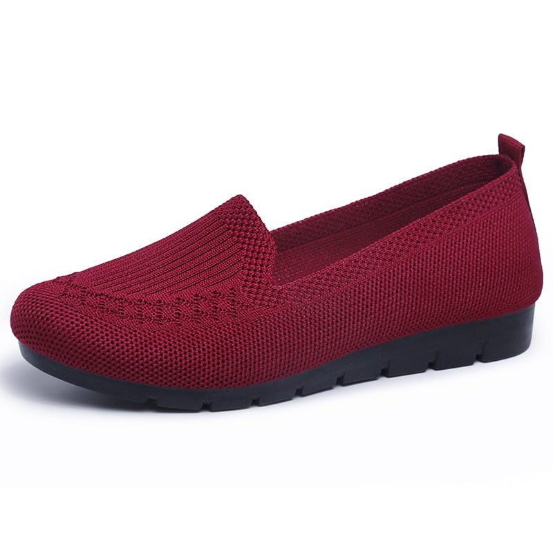 Casual Shoes Women Mesh Breathable Flat Shoes Ladies