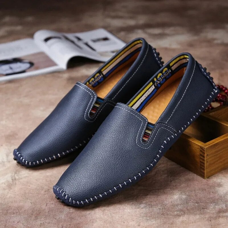 Hand-stitched Formal Shoes Men Loafers Casual Flat Shoes