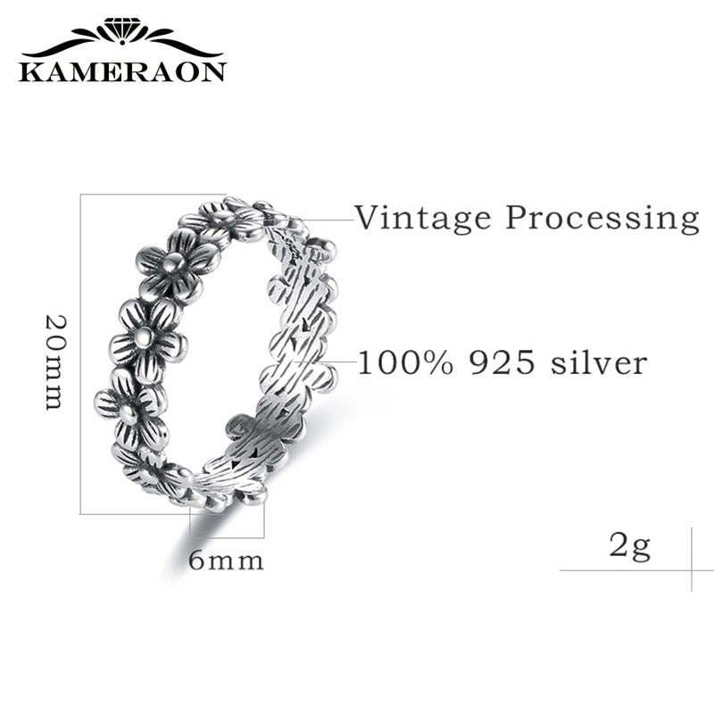 Small Daisies Ring For Women Flower Vintage