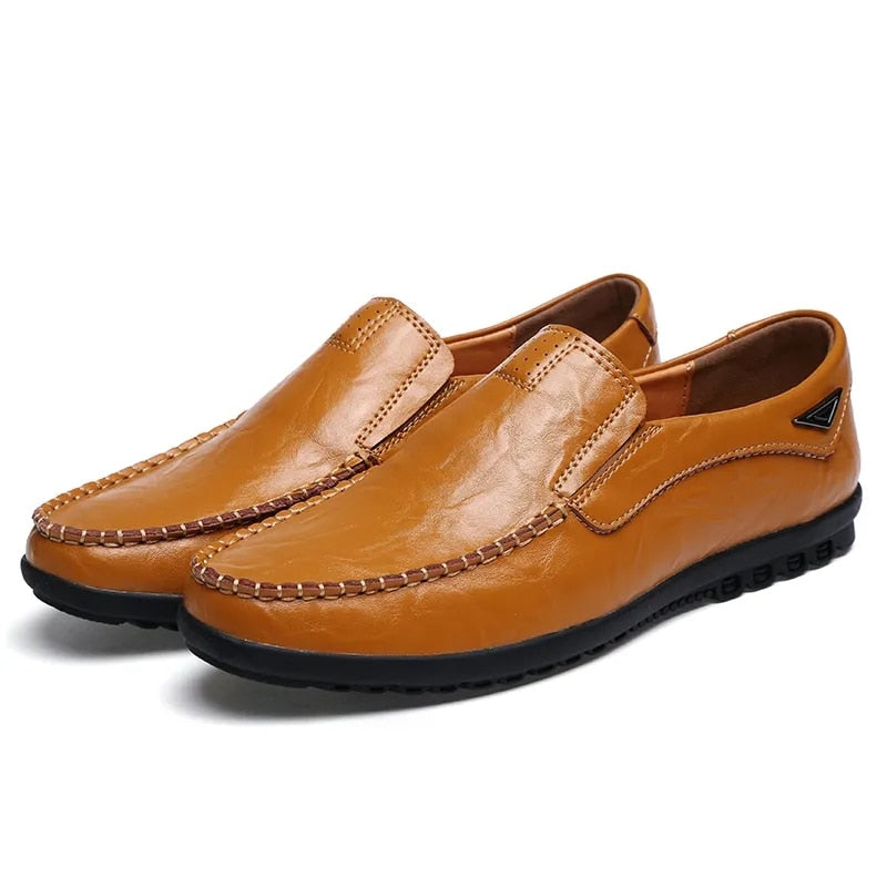 Hand-stitched Formal Shoes Men Loafers Casual Flat Shoes