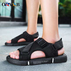 Men Sandals Soft Comfortable Non-Slip Shoes Beach Sandals Flat Shoes