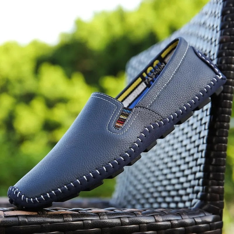 Hand-stitched Formal Shoes Men Loafers Casual Flat Shoes