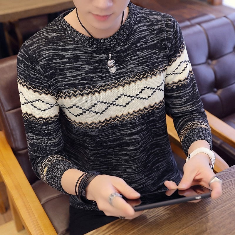 Sweaters And Pullovers Men Long Sleeve Knitted Sweater Pullovers Warm Coat