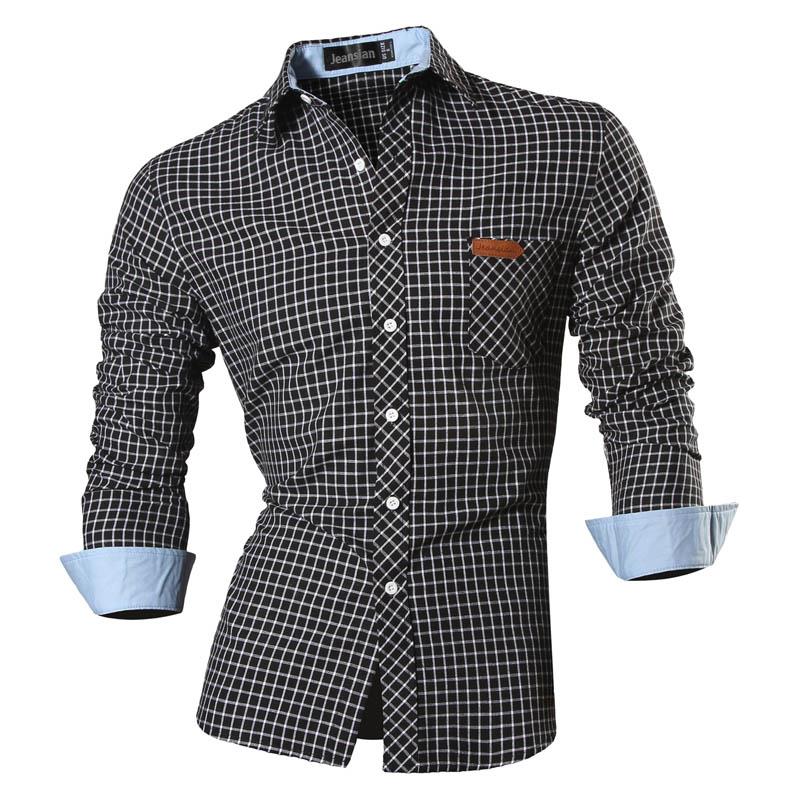 Men Casual Dress Shirts Fashion Stylish Long Sleeve