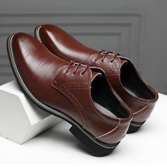 Men Oxfords Shoes Comfortable Formal Dress Flats Lace-Up Bullock Business Shoes