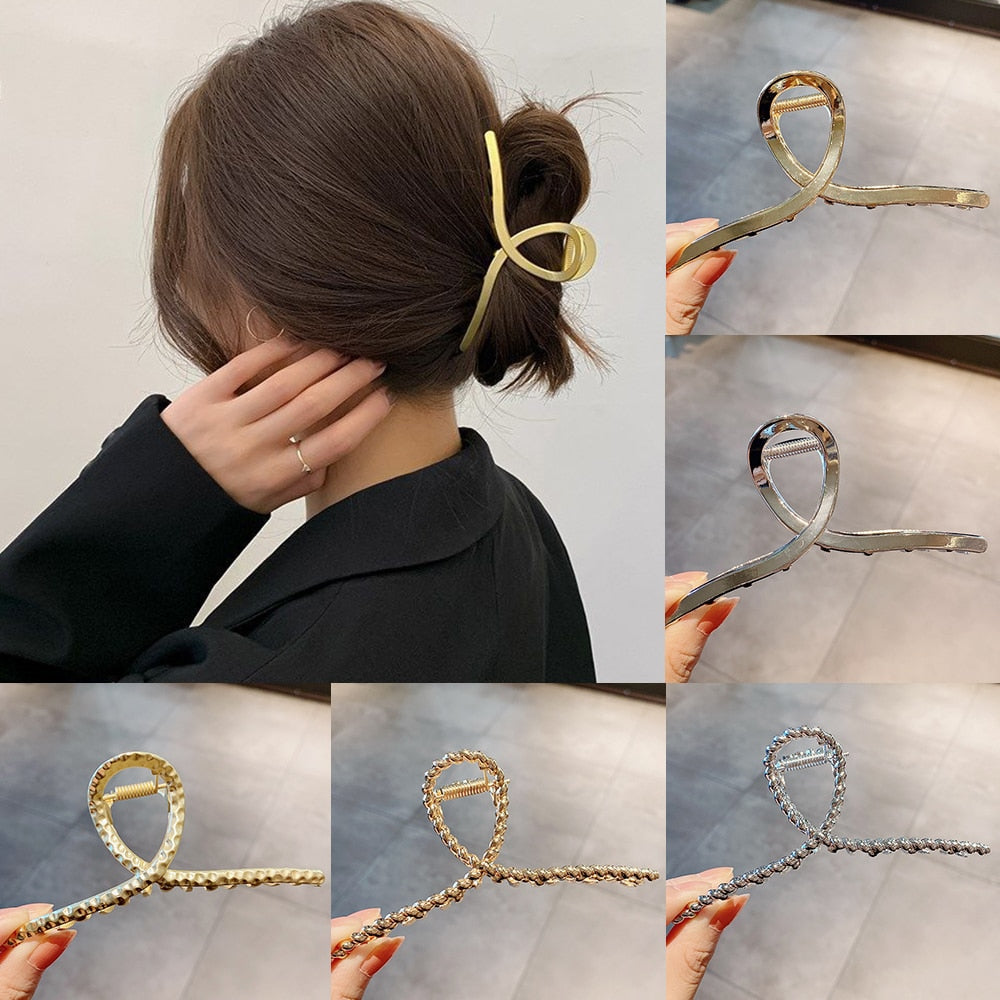 Women Geometric Hair Claw Girls Clamps Fashion