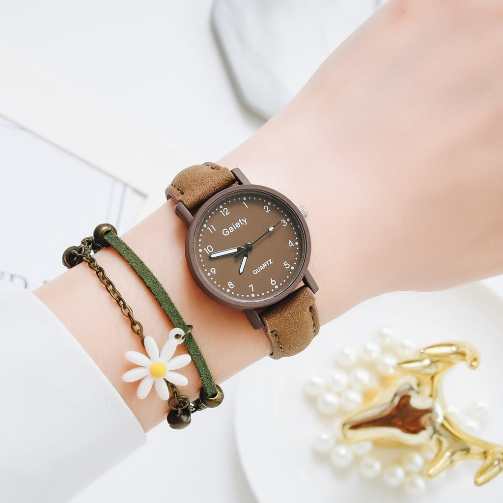 Strap Watch Casual Ladies Quartz Wristwatch Female Bracelet