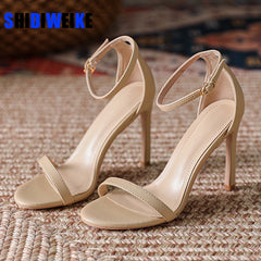 Open Toe Ankle Strap Stiletto Heel Dress Sandals