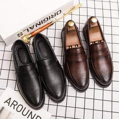 Men Dress Shoes Formal Shoes Flats Oxfords Slip on Fashion Loafers