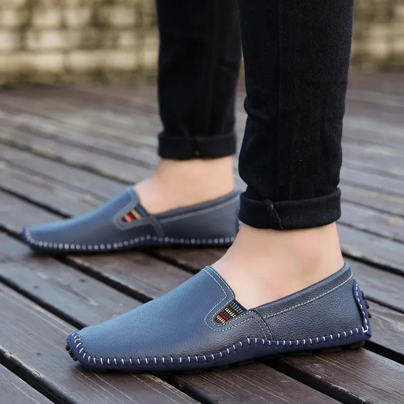 Hand-stitched Formal Shoes Men Loafers Casual Flat Shoes