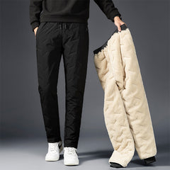 Warm Thicken Joggers Water Proof Casual Pants Men Trousers