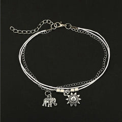 Bracelet 925 Plated Silver Fashion Beach Anklet