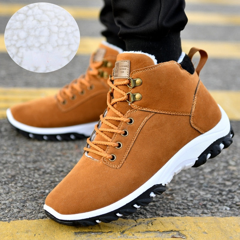 Winter Boots Men Snow Boots Winter Warm Sneakers Anti-skid Shoes