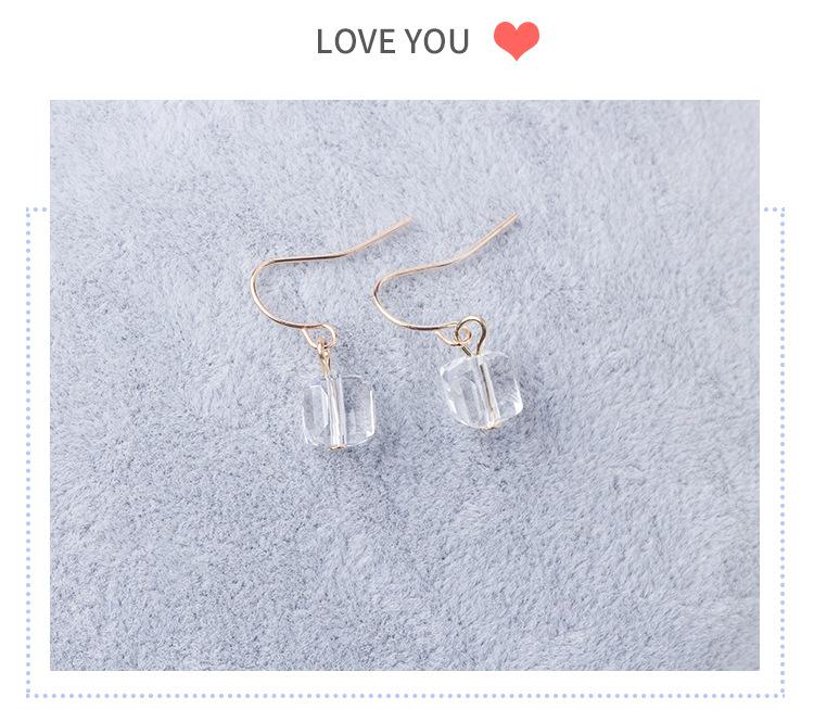 Geometry Earrings Heart Sweet Gold Love Earrings