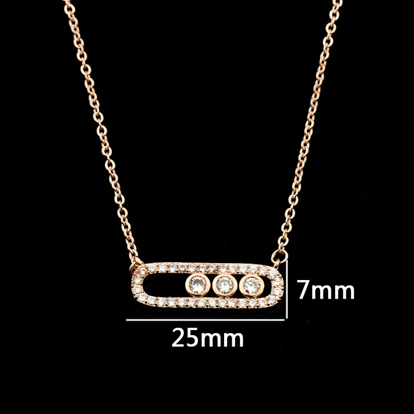 Crystal Zircon Arab Style Bead Pendant Necklace