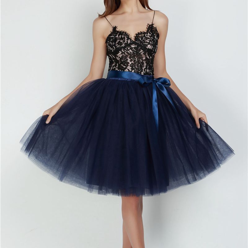 6Layers 65cm Fashion Tulle Skirt Pleated Tutu Skirts