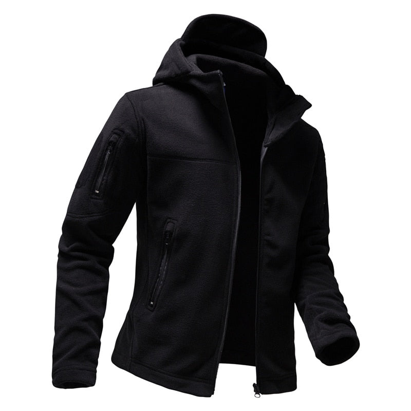 Men Pure Color Windproof Jacket Hooded Casual Jacket Outdoor Wear