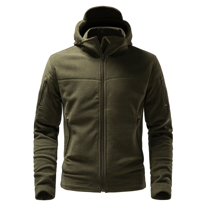 Men Pure Color Windproof Jacket Hooded Casual Jacket Outdoor Wear