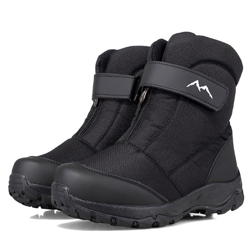 Winter Boots Men High-top Water-resistant Shoes Warm Snow Boots