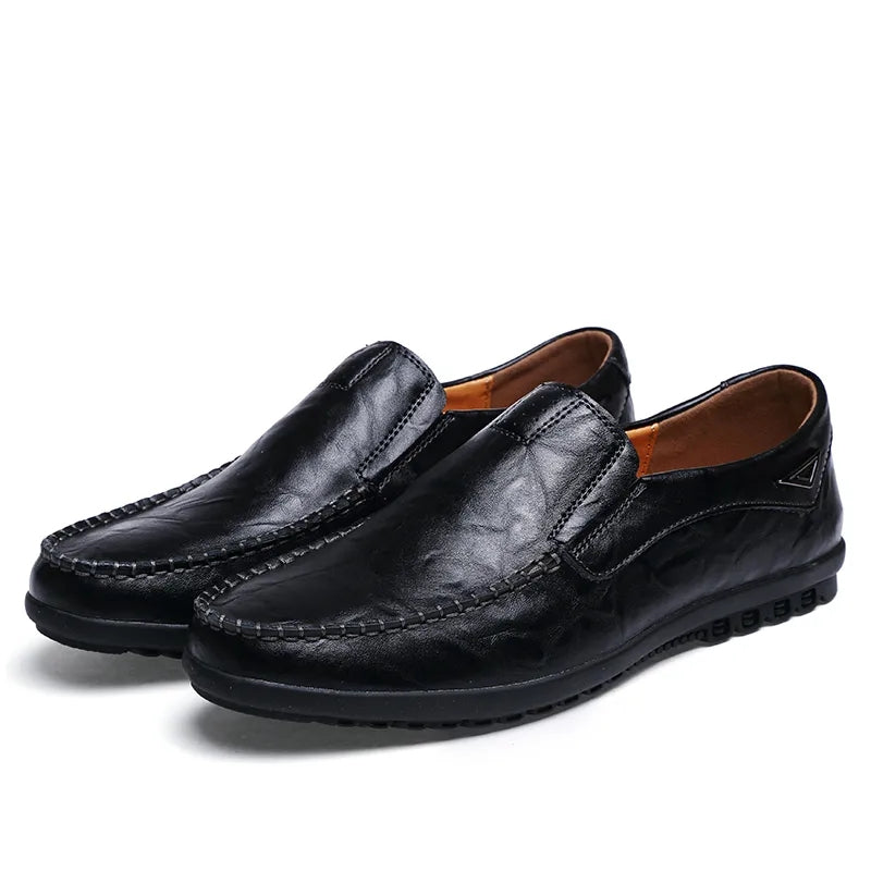 Hand-stitched Formal Shoes Men Loafers Casual Flat Shoes