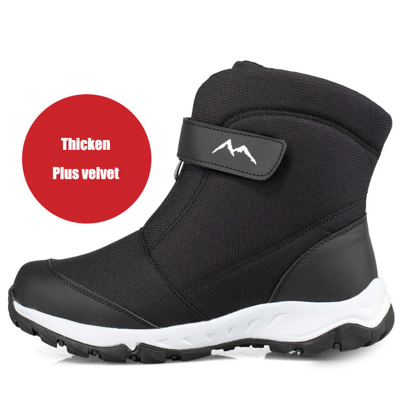 Winter Boots Men High-top Water-resistant Shoes Warm Snow Boots