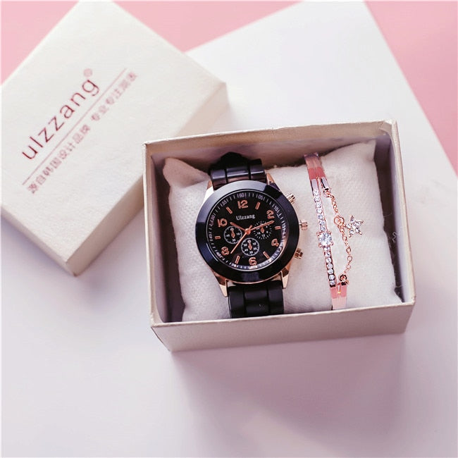 Fashion Casual Ladies White Silicone Quartz Watch Ladies Sport Digital