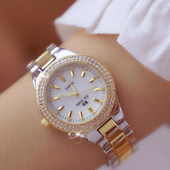 Ladies Wrist Watches Dress Gold Watch Crystal Diamond Watches Stainless Steel