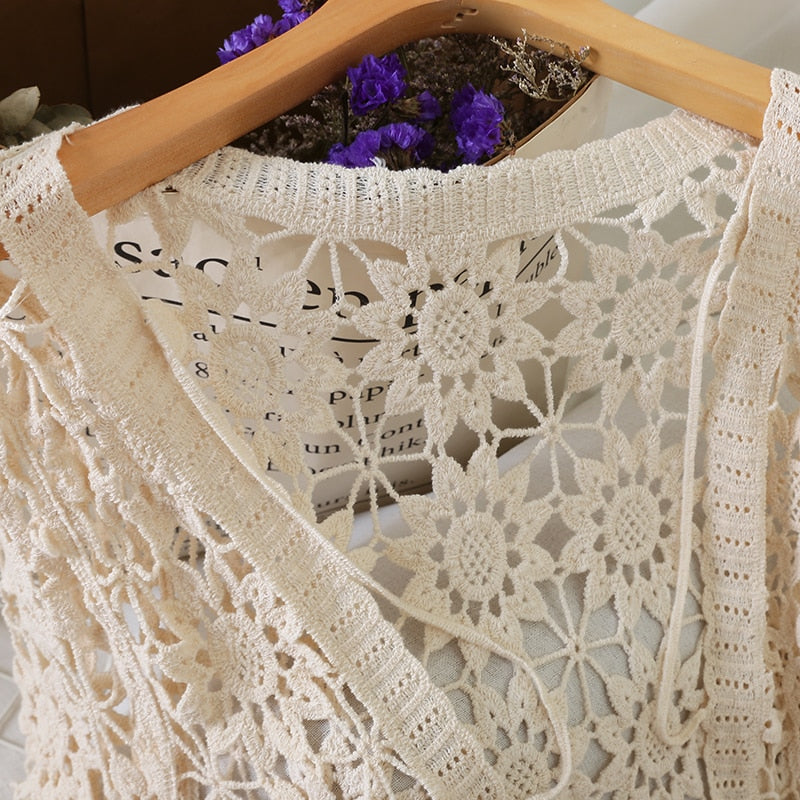 Hollow Out Cardigans Crochet Top