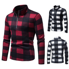 Warm Men Long-sleeved Sweater Stand-up Collar Zipper Sweater