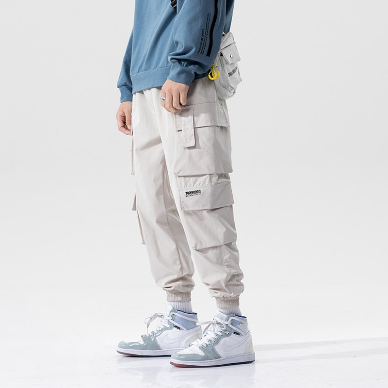 Joggers Pants Men Cargo Pants Hip Hop Casual Pockets Sweatpants Trousers