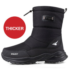 Winter Shoes Men Boots Waterproof Non-slip Thick Fur Platform Boots