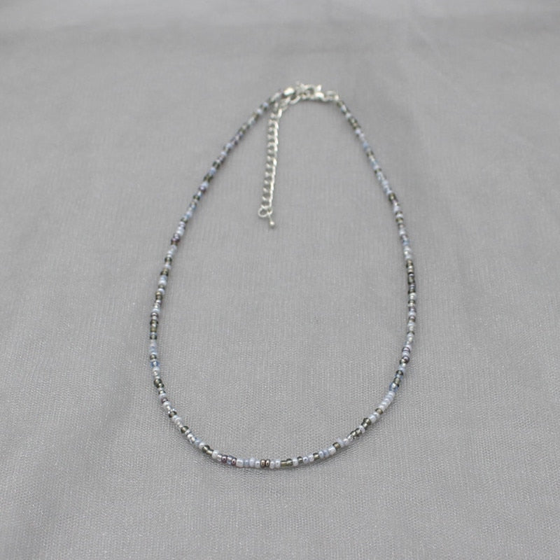 Simple Seed Beads Strand Choker Necklace