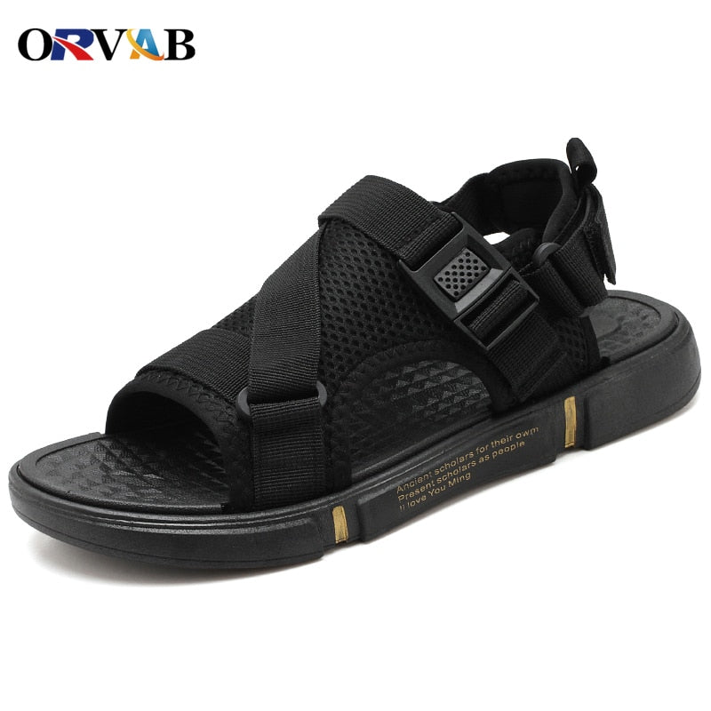 Men Sandals Soft Comfortable Non-Slip Shoes Beach Sandals Flat Shoes