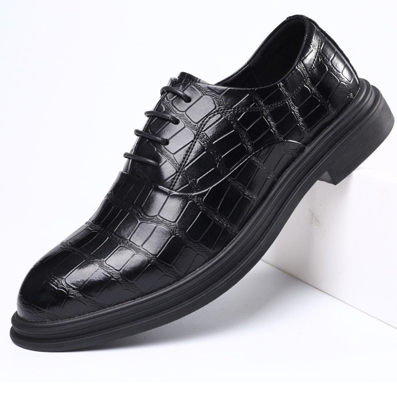 Men Shoes Fashion Formal Oxfords Male Dress Shoes Lace Up